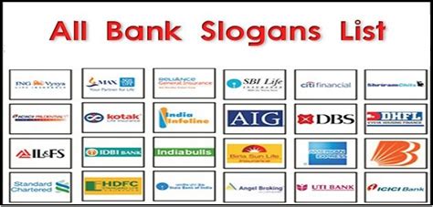 The World’s Biggest List of Bank Slogans .